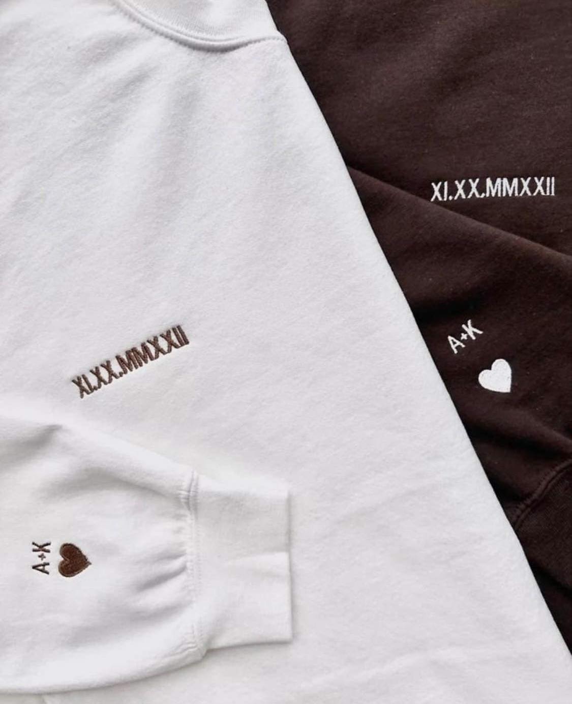Matching roman date + initials sets