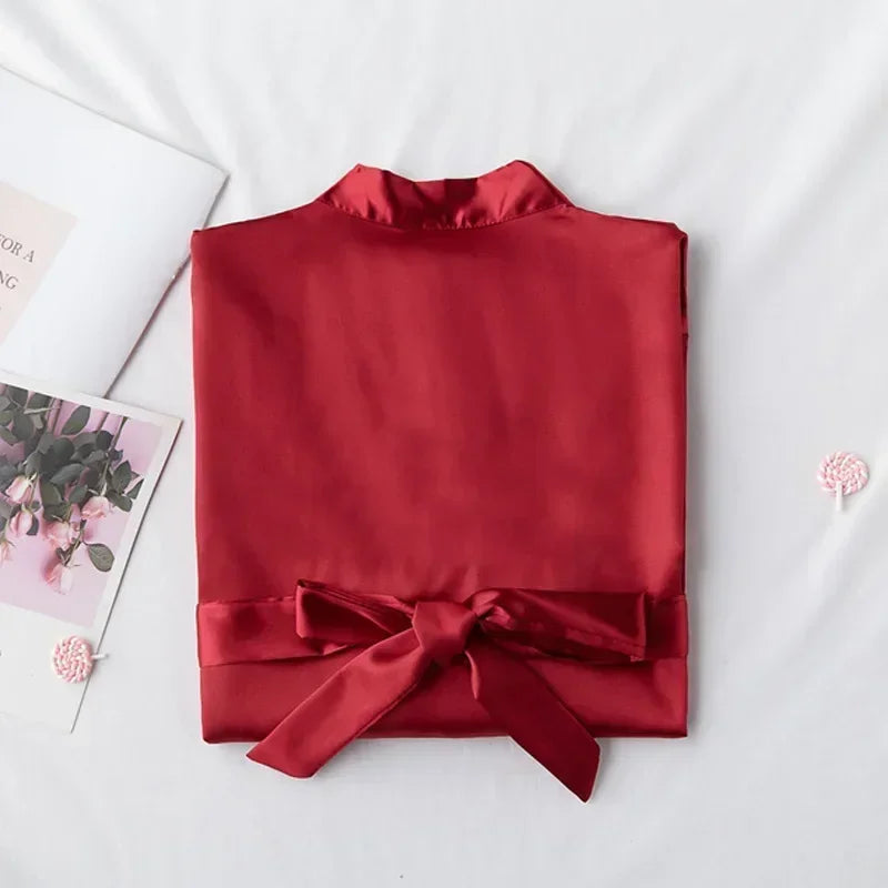 Embroidered Slip on dress and robes - Bride and Bridesmaids
