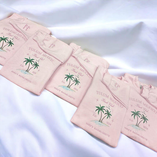 Palm trees customizable embroidered crewnecks