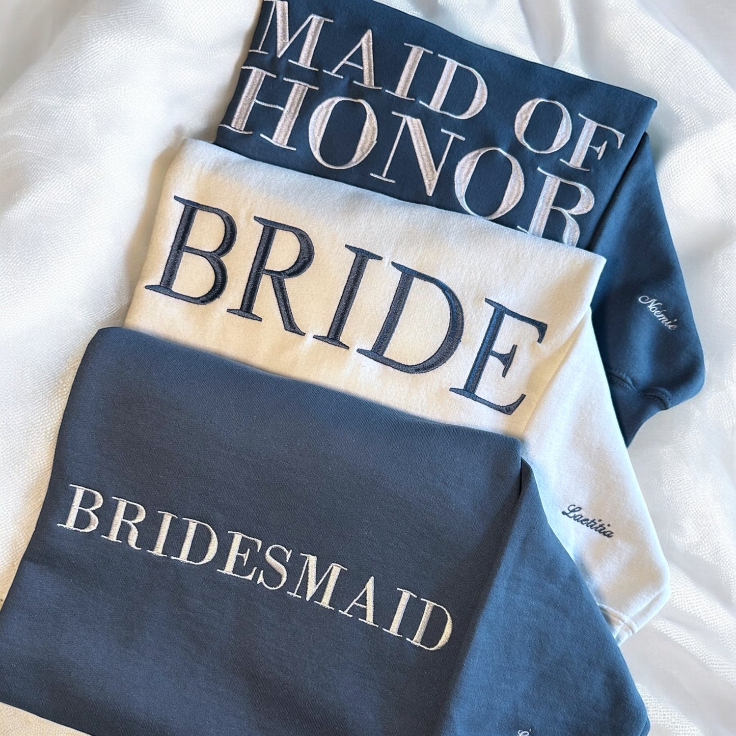 BRIDE/GROOM/MAID OF HONOR Custom crewnecks