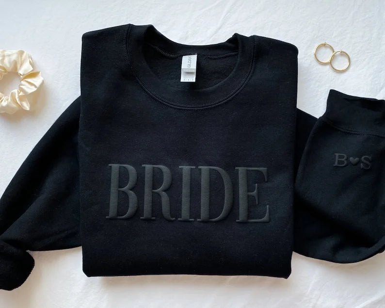 Personalized bride printed crewneck