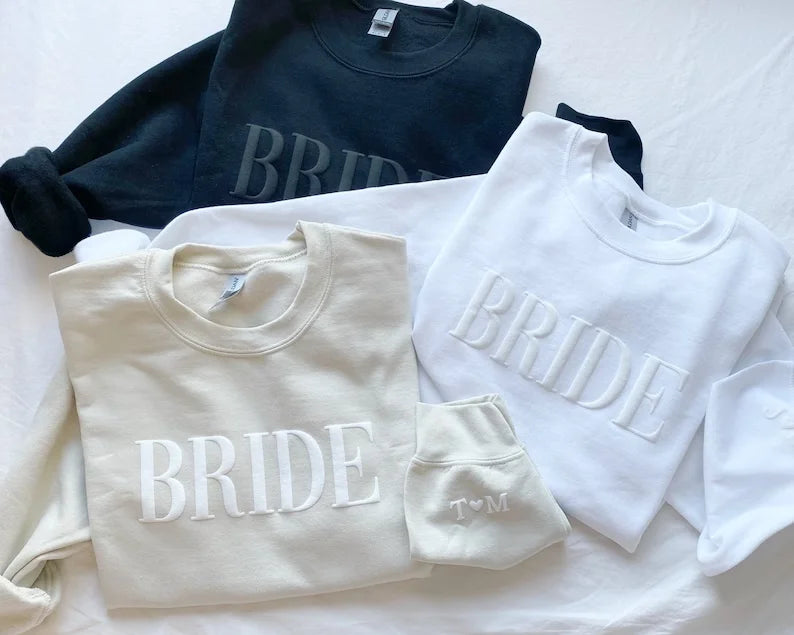 Personalized bride printed crewneck
