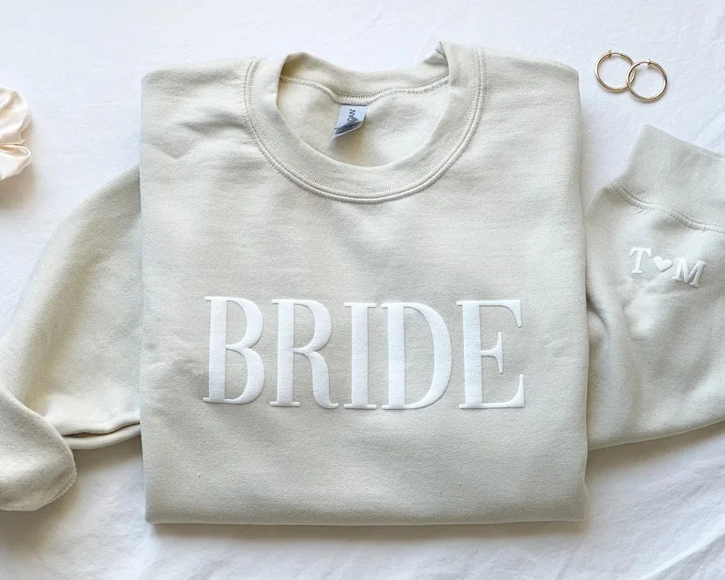 Personalized bride printed crewneck