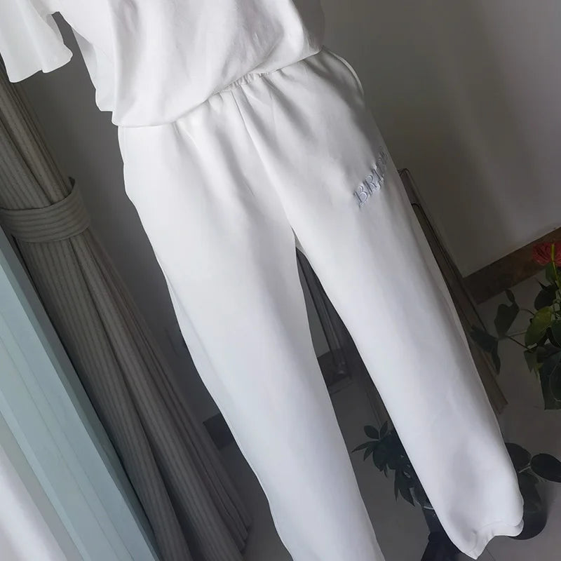 Embroidered Bride crewneck, shorts and bag set