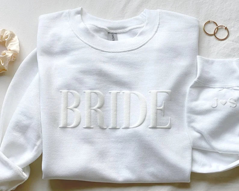Personalized bride printed crewneck