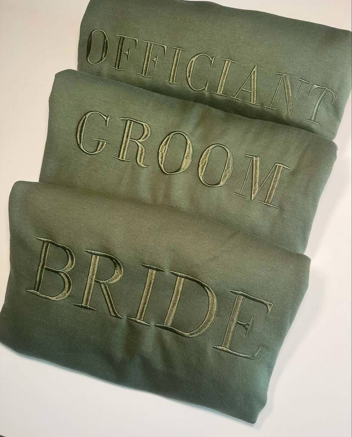 BRIDE/GROOM/MAID OF HONOR Custom crewnecks