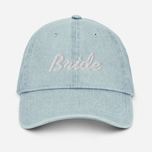 Denim Hat Bride embroidered