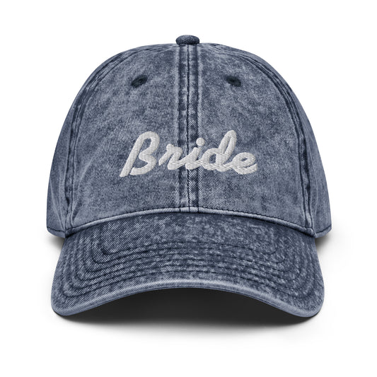 Vintage Cotton Twill Cap bride embroidery